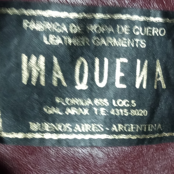 Women's Red Leather Jacket Made in Argentina Size XXL - Picture 4 of 4